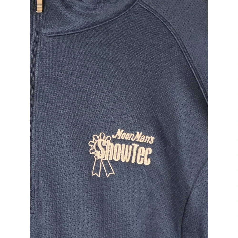 Nike Mens XL Navy Blue 1/4 Zip Pullover MoorMans ShowTec Logo 400099-469